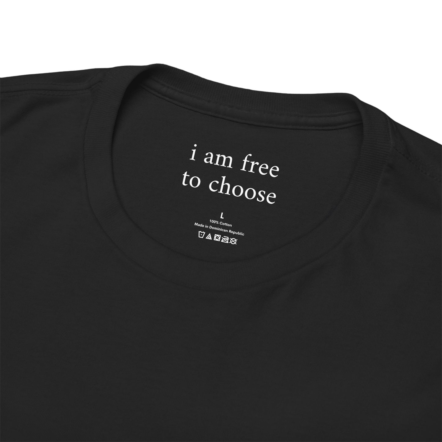 I am free to choose - Front White Logo