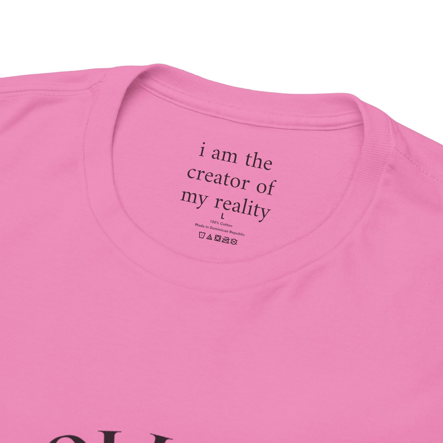 I am the creator of my reality - Front Black Logo