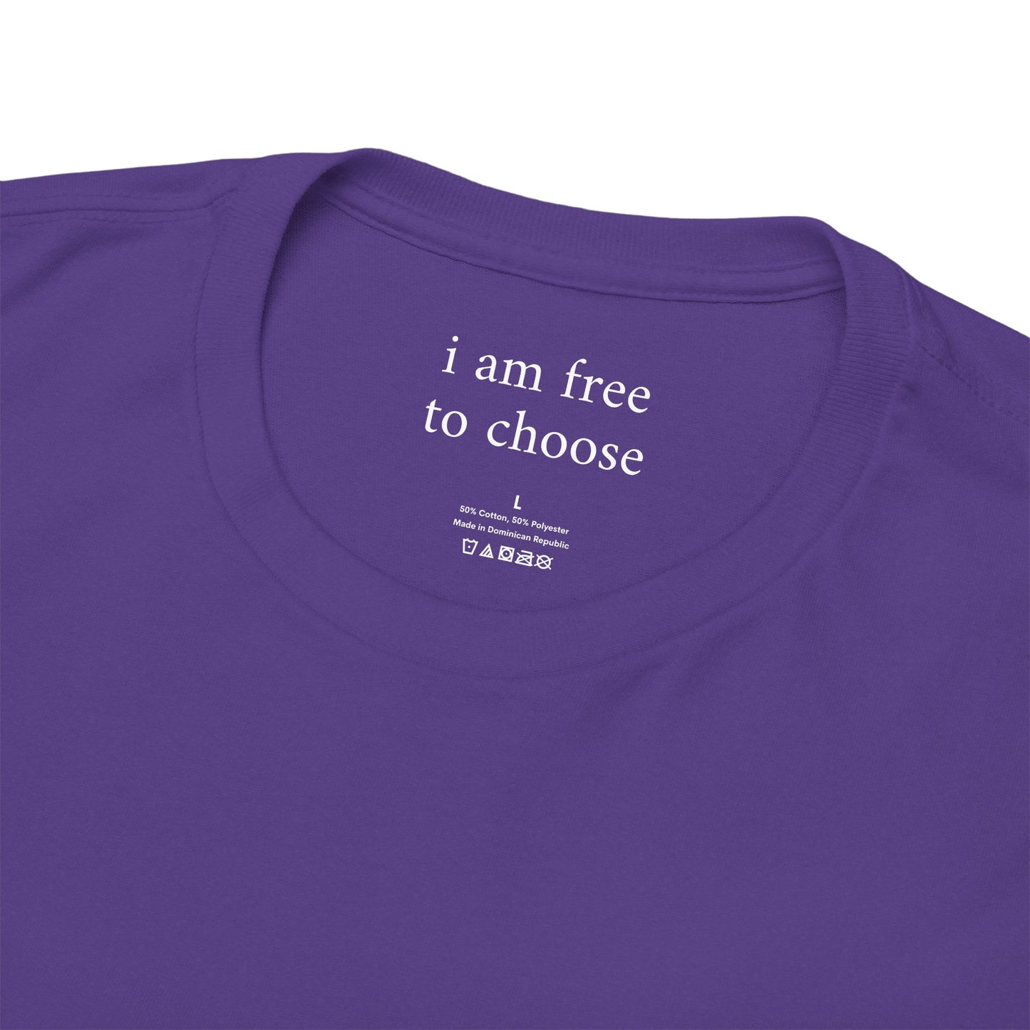I am free to choose - Front White Logo