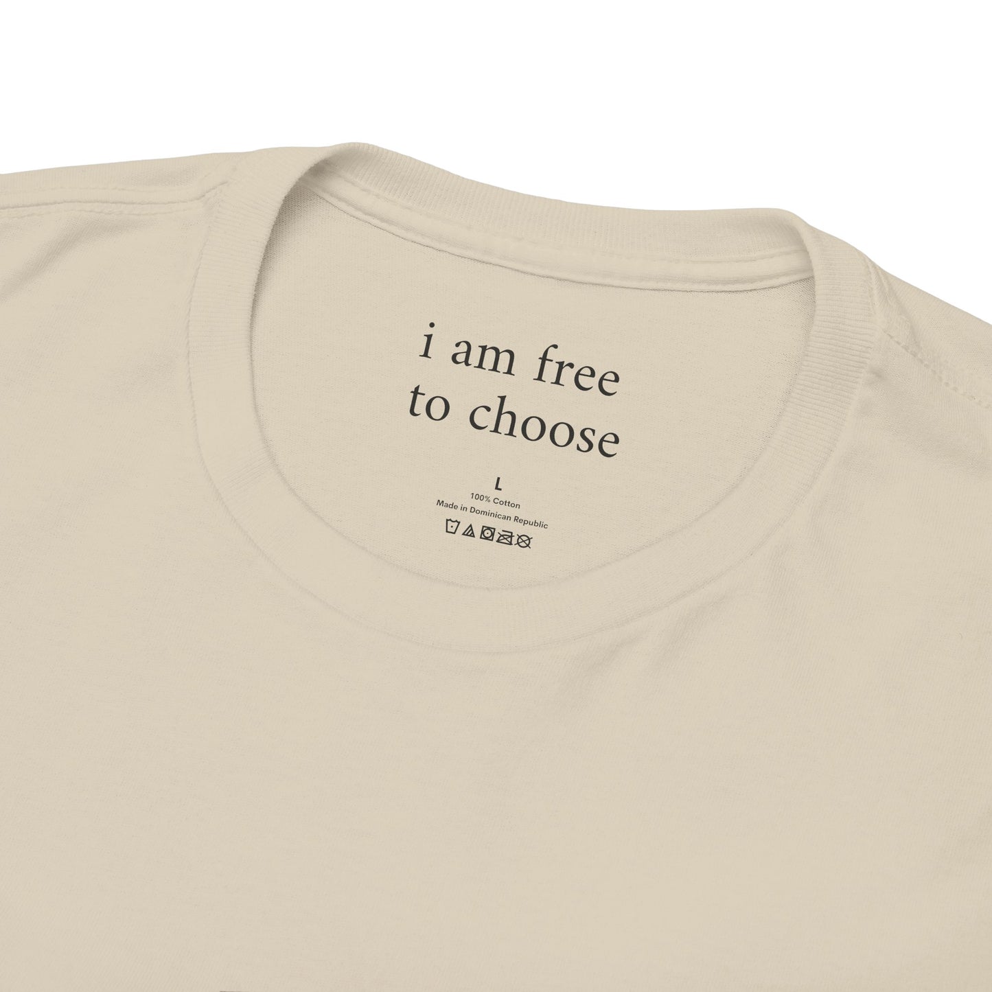 I am free to choose - Front Black Logo