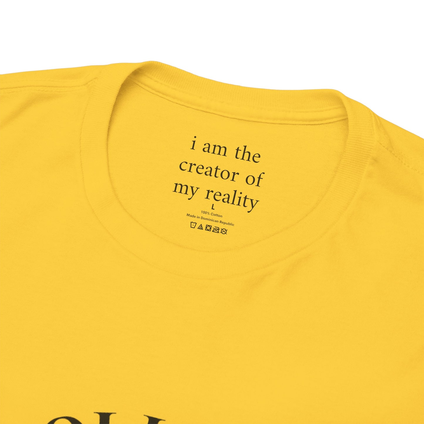 I am the creator of my reality - Front Black Logo