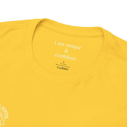 I am confident & unique - Front and Back White Logo - Tee