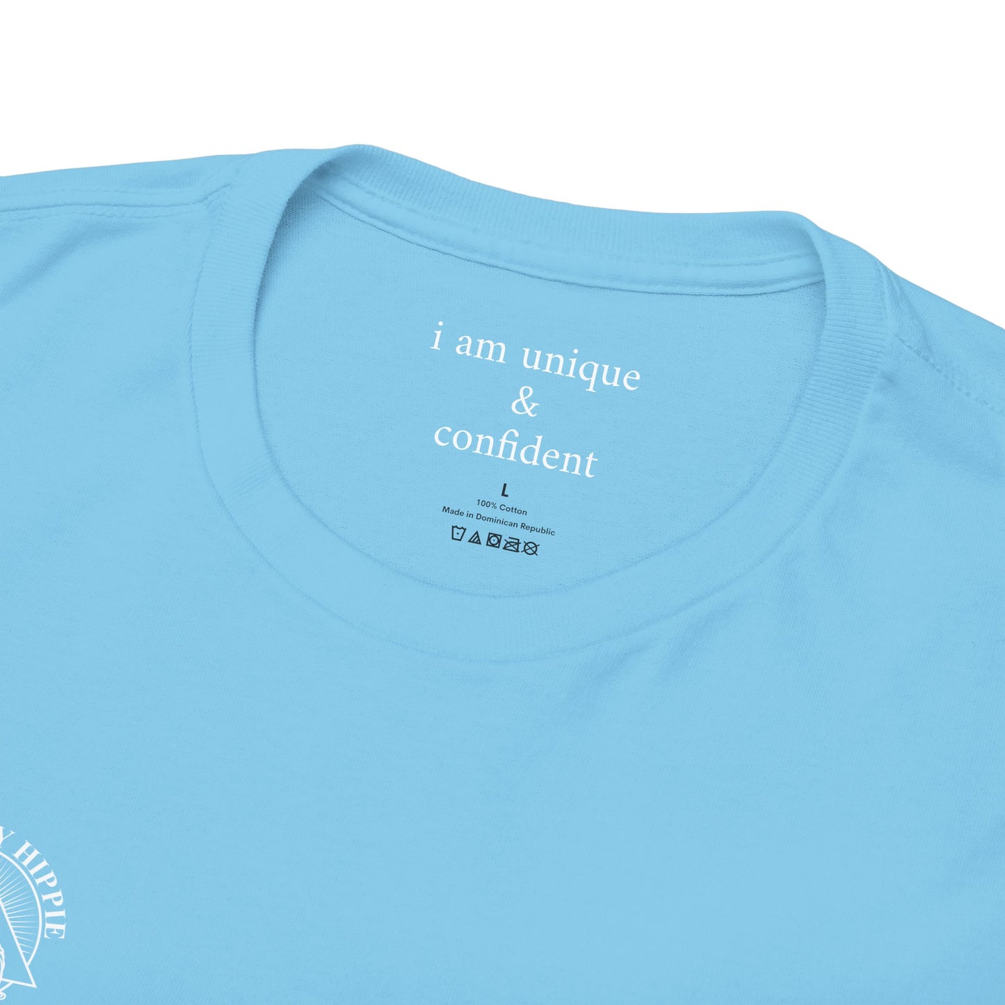 I am confident & unique - Front and Back White Logo - Tee