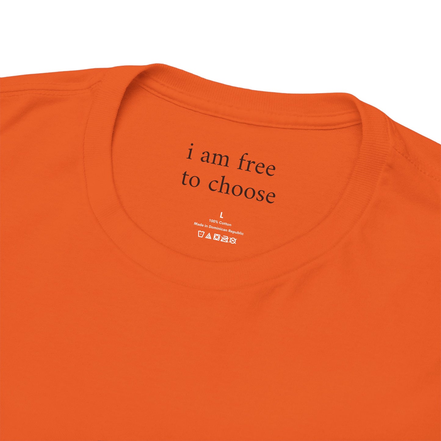 I am free to choose - Front Black Logo