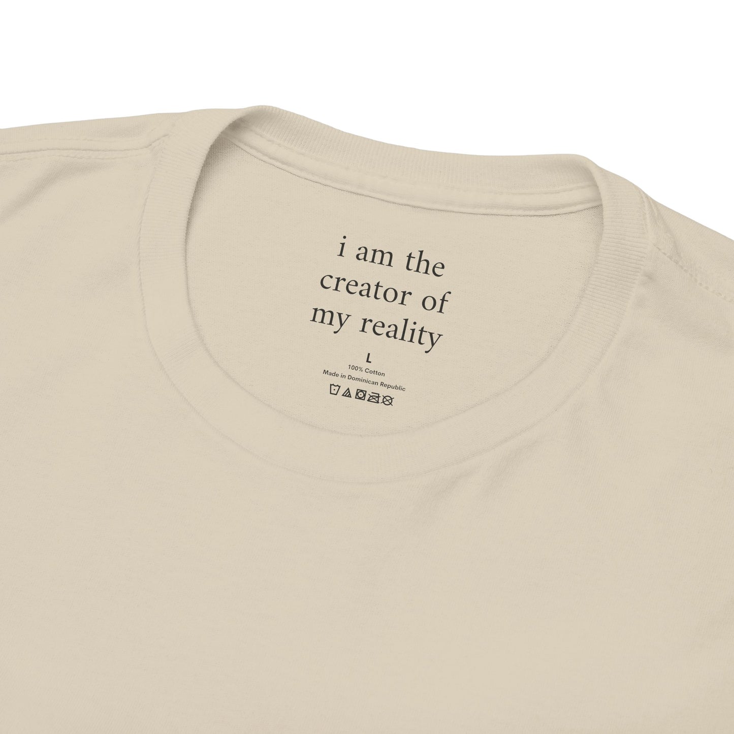 I am the creator of my reality - Front Black Logo
