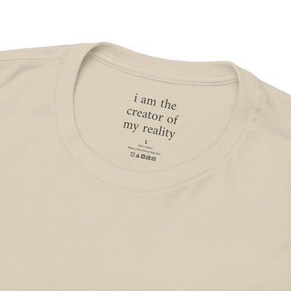 I am the creator of my reality - Front Black Logo