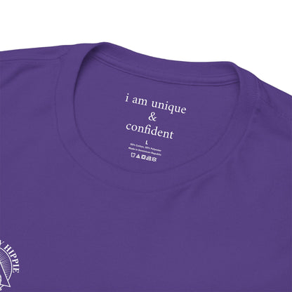 I am confident & unique - Front and Back White Logo - Tee