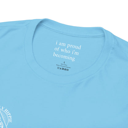 I am proud of who I'm becoming - Front and Back White Logo