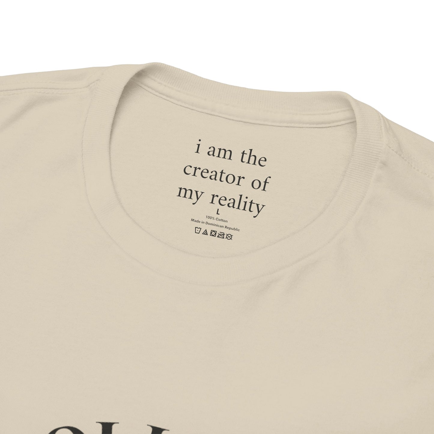 I am the creator of my reality - Front Black Logo