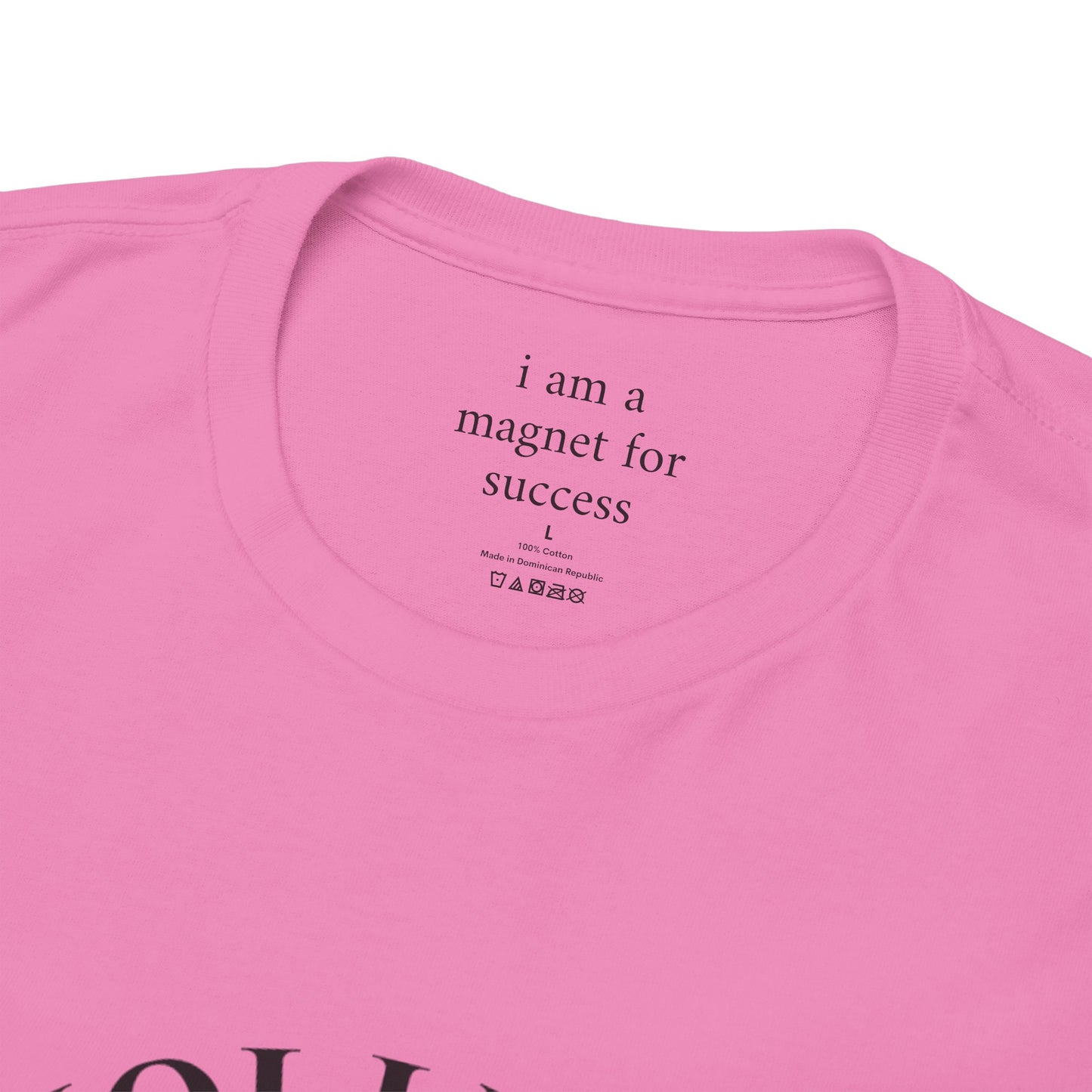 I am a magnet for success - Front Black Logo