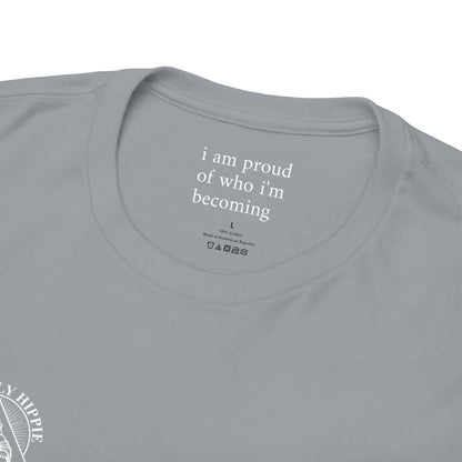 I am proud of who I'm becoming - Front and Back White Logo