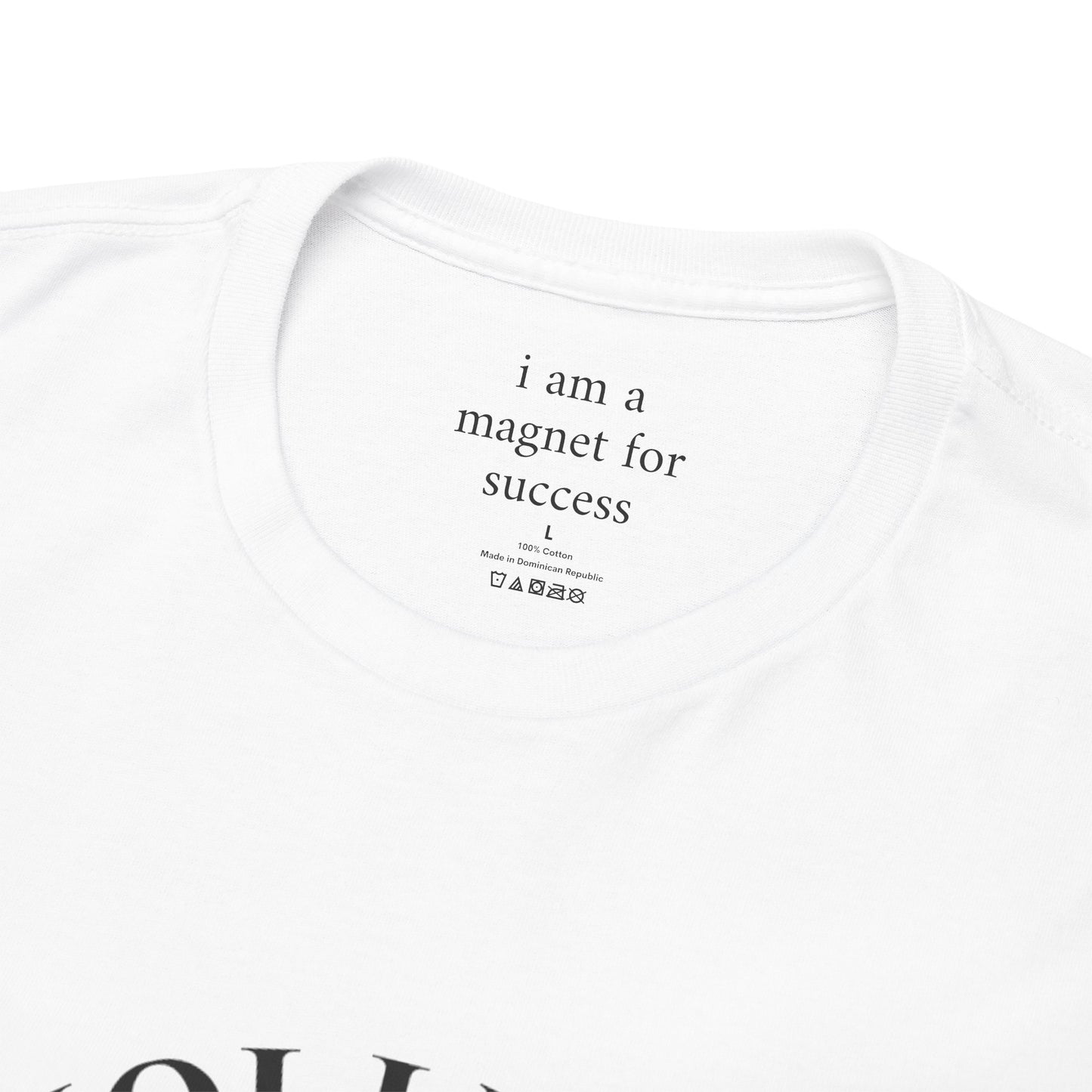 I am a magnet for success - Front Black Logo