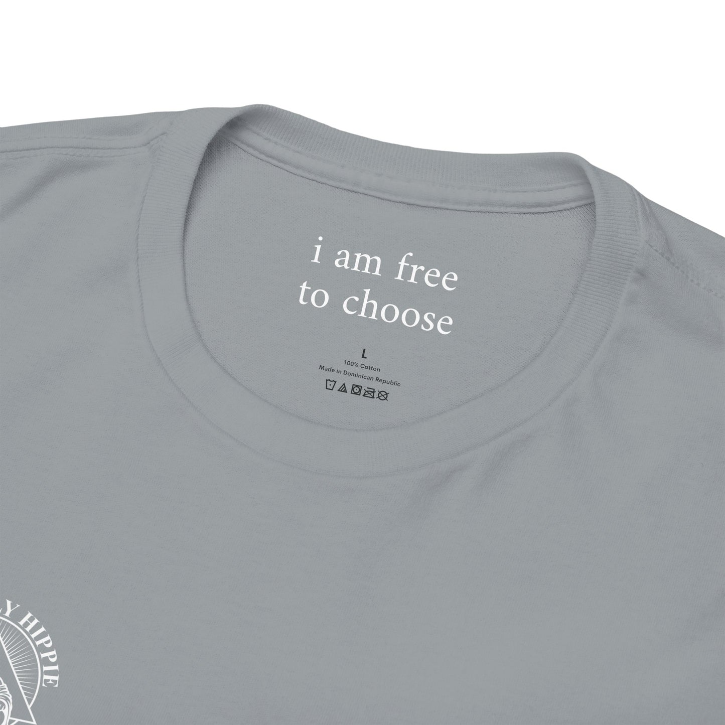 I am free to choose - Front and Back White Logo