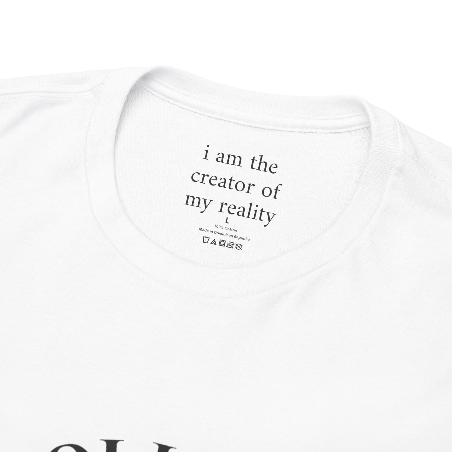 I am the creator of my reality - Front Black Logo