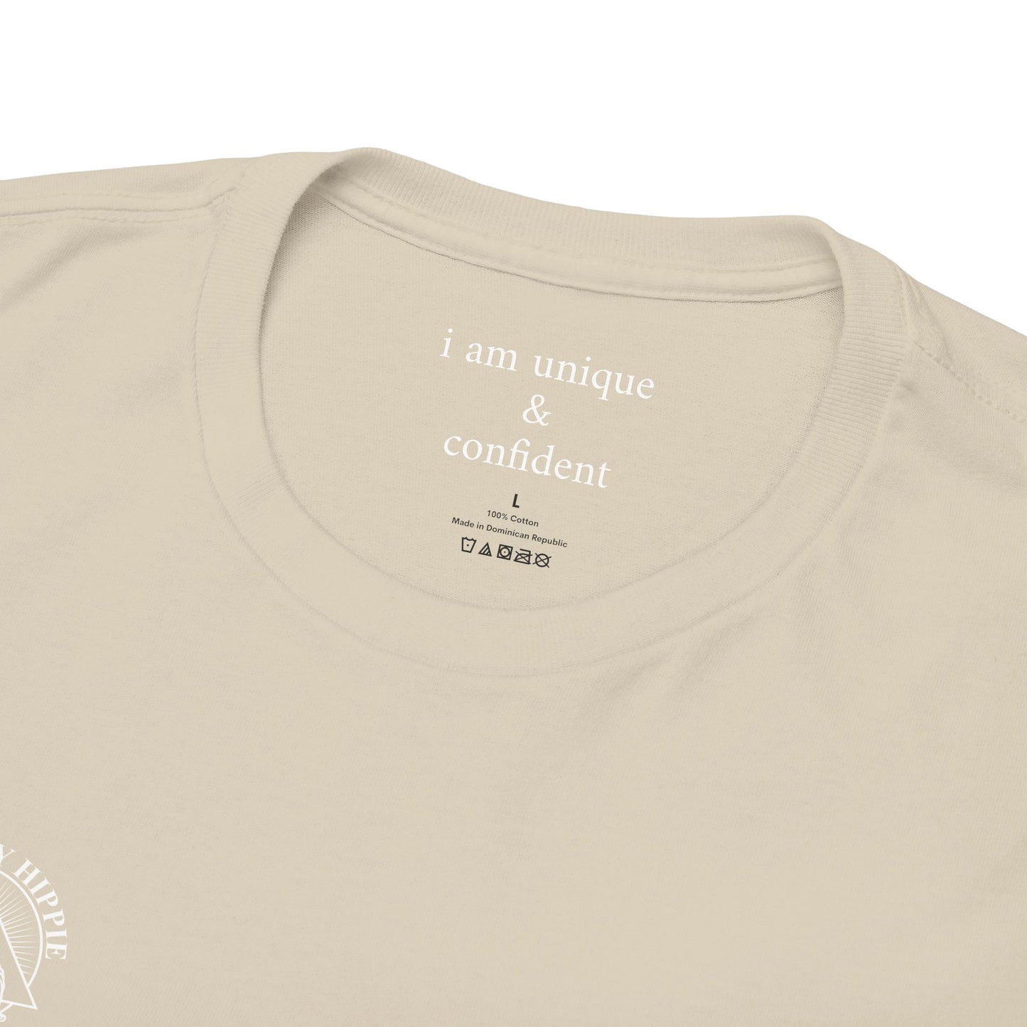 I am confident & unique - Front and Back White Logo - Tee